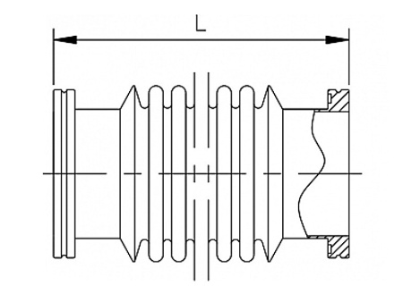 Сильфонный шланг гибкий ISO160, L = 300